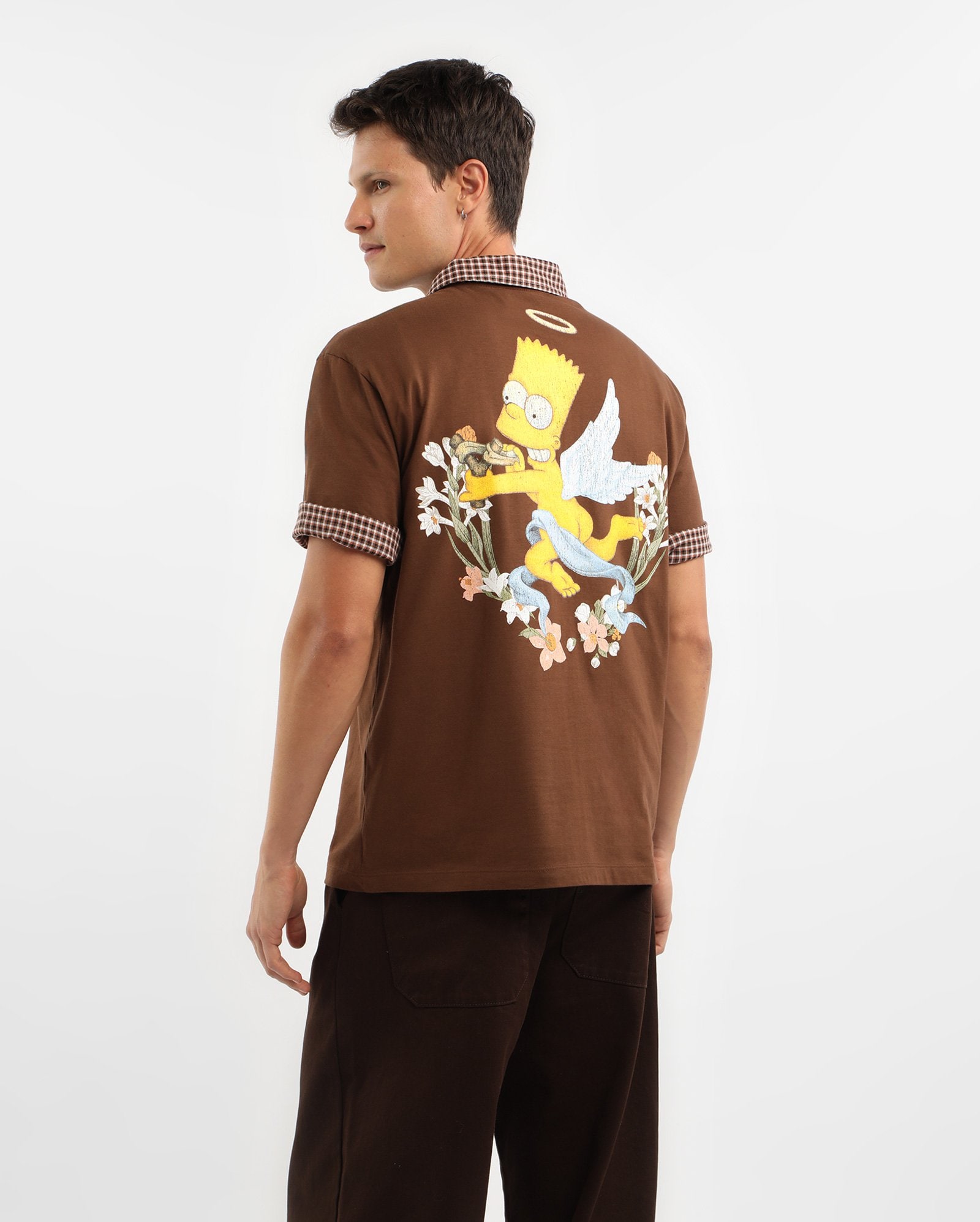 Camiseta masculina relaxed Bart cupido - marrom | The Simpsons