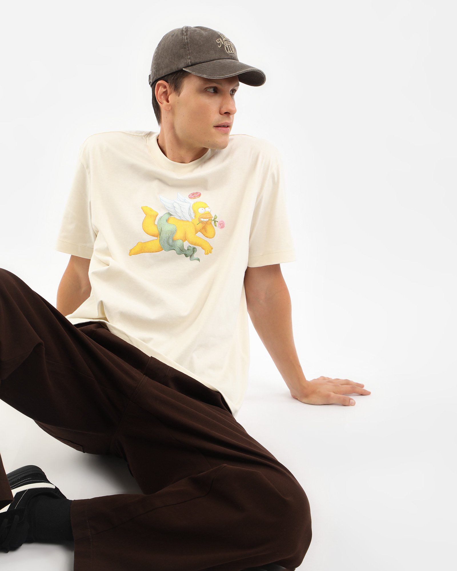 Camiseta masculina Homer cupido - bege | Fox The Simpsons