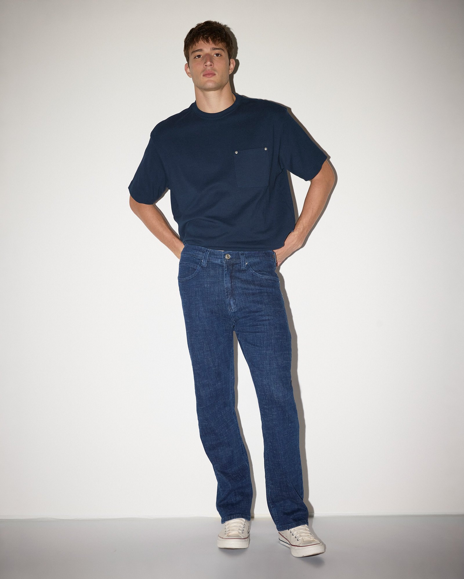 Calça jeans masculina relaxed - denim escuro | Pool Jeans