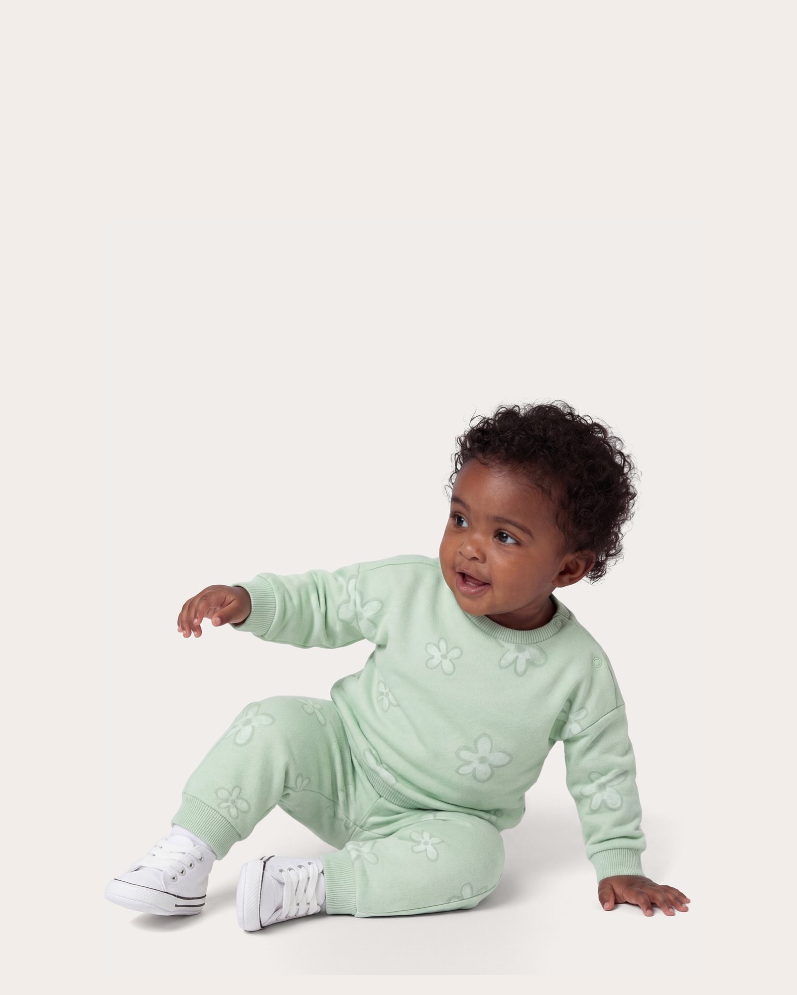 Calça de moletom bebê com felpa estampada - Verde