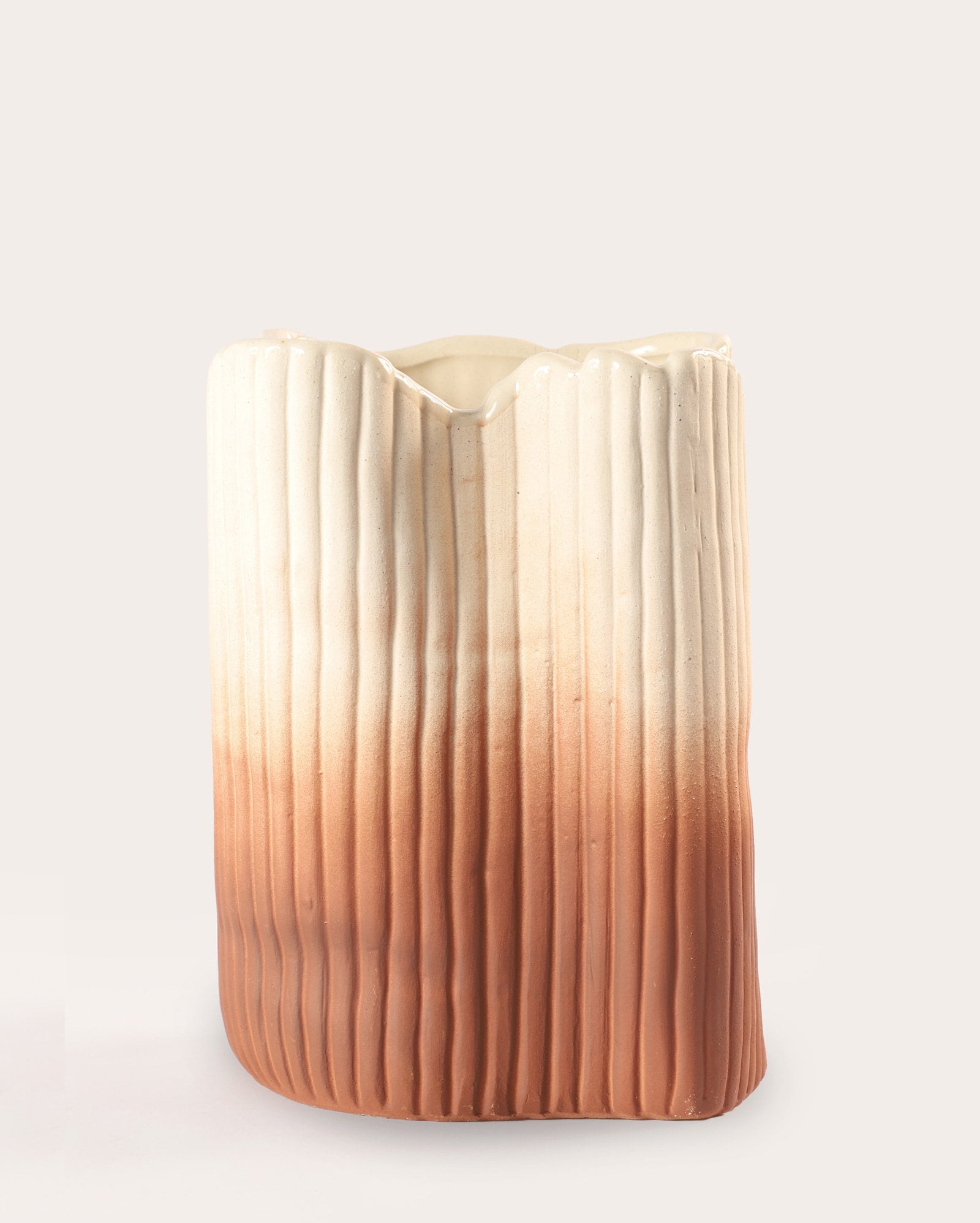 Vaso de cerâmica 14cm A. Niemeyer - bege | Casa Riachuelo