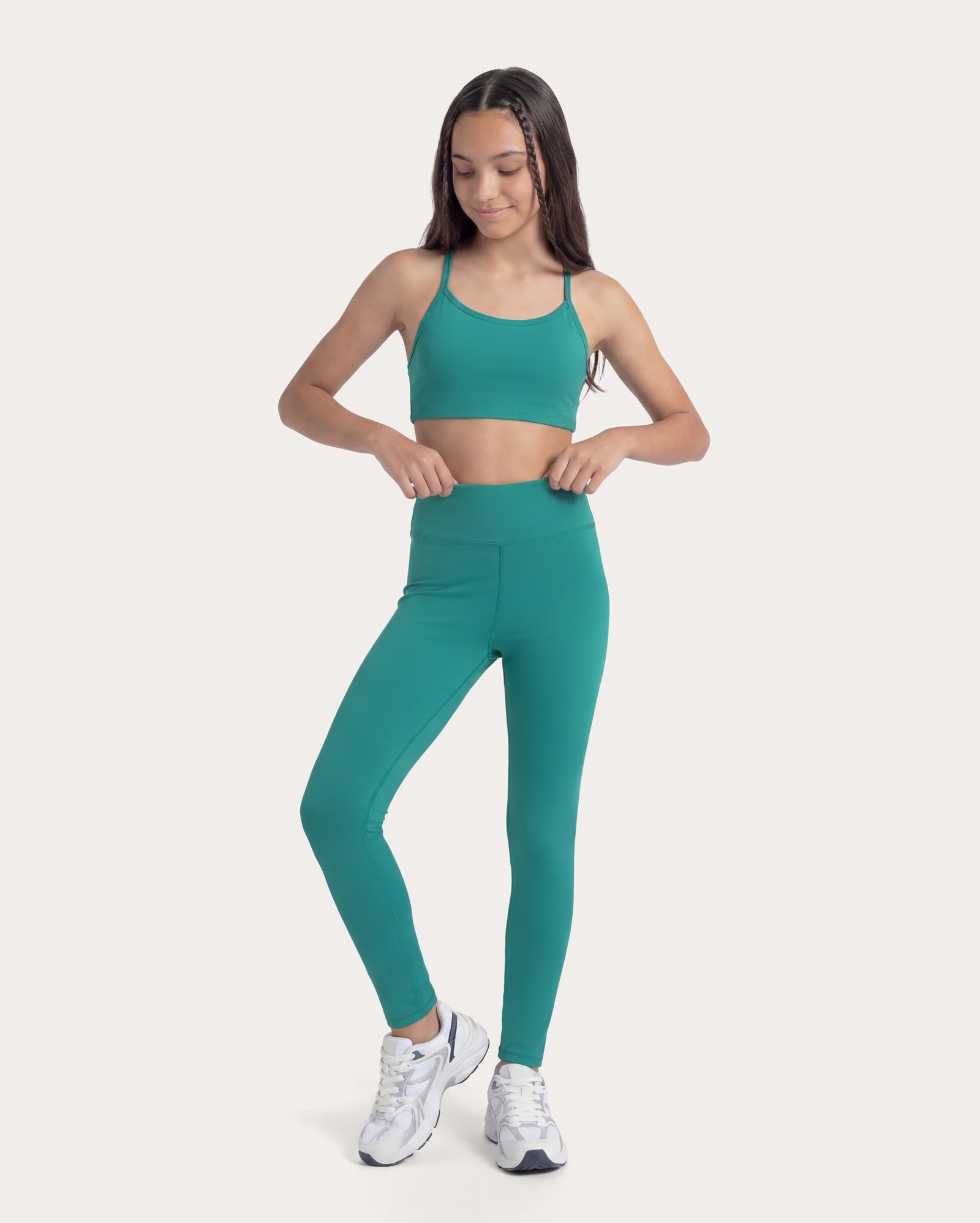 Conjunto longo esportivo infantil 6-14A - Azul Turquesa | Body Work
