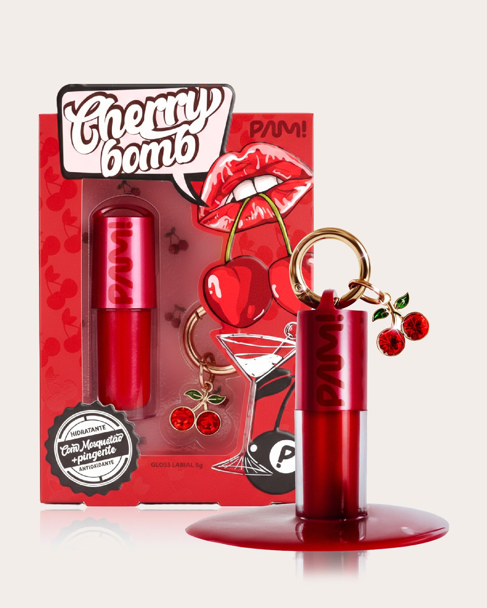 Gloss labial Cherry Bomb 5g | Pam! By Pamella