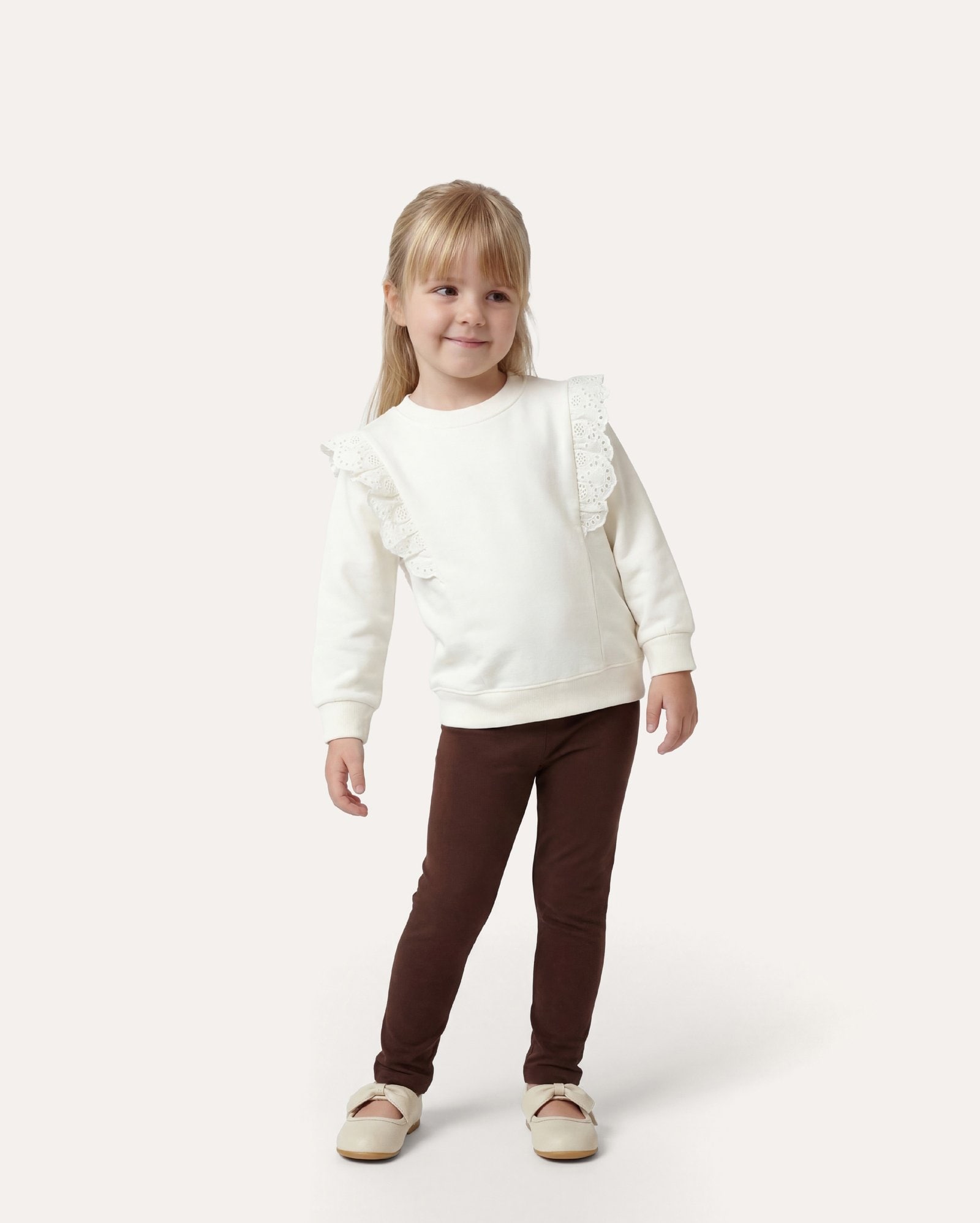 Legging infantil básica 1-6A - Marrom