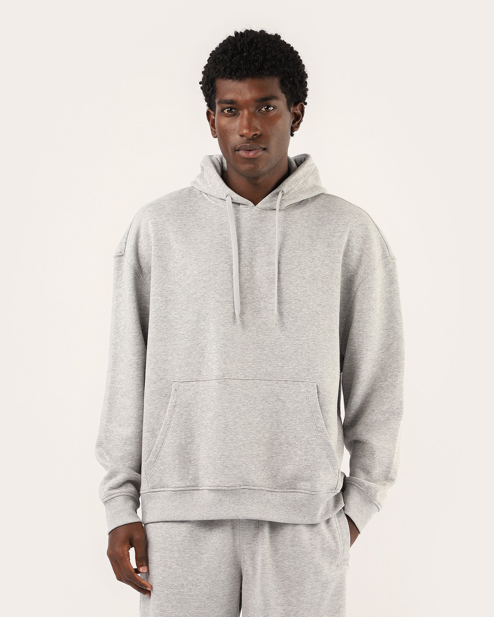 Blusa de moletom masculina oversized - cinza