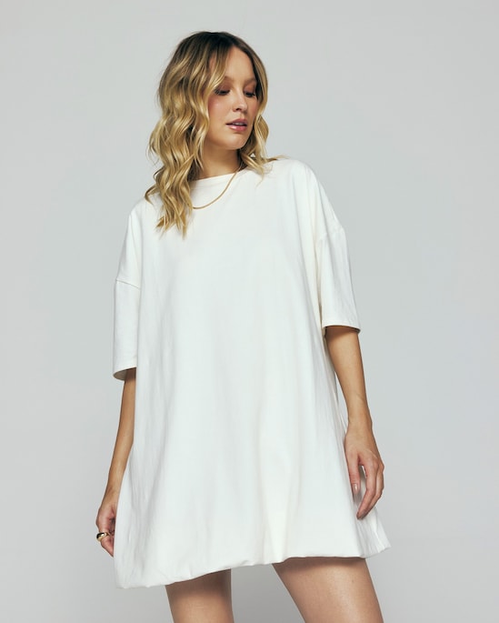 Vestido curto balonê - branco
