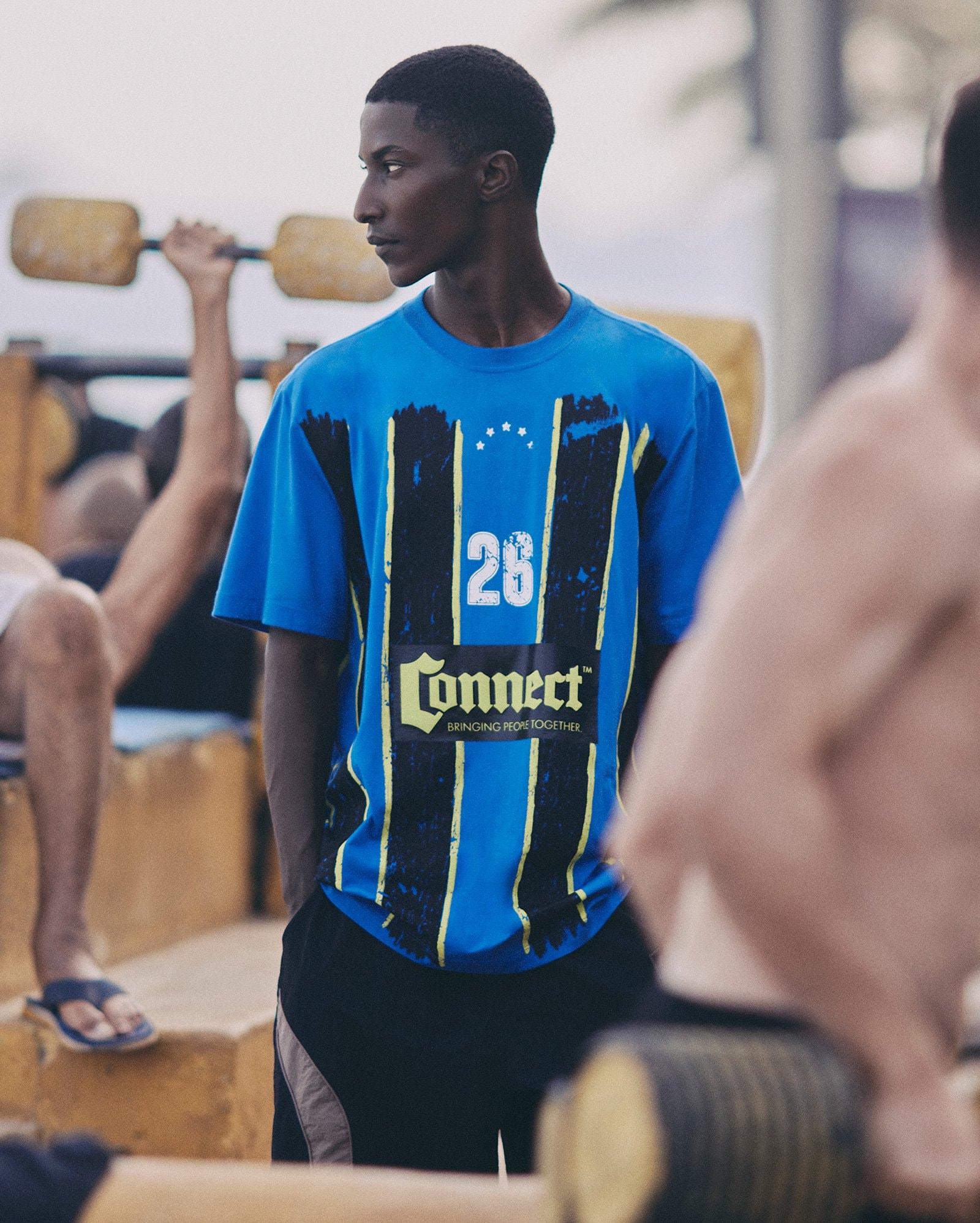 Camiseta regular connect Piet + Pool - azul