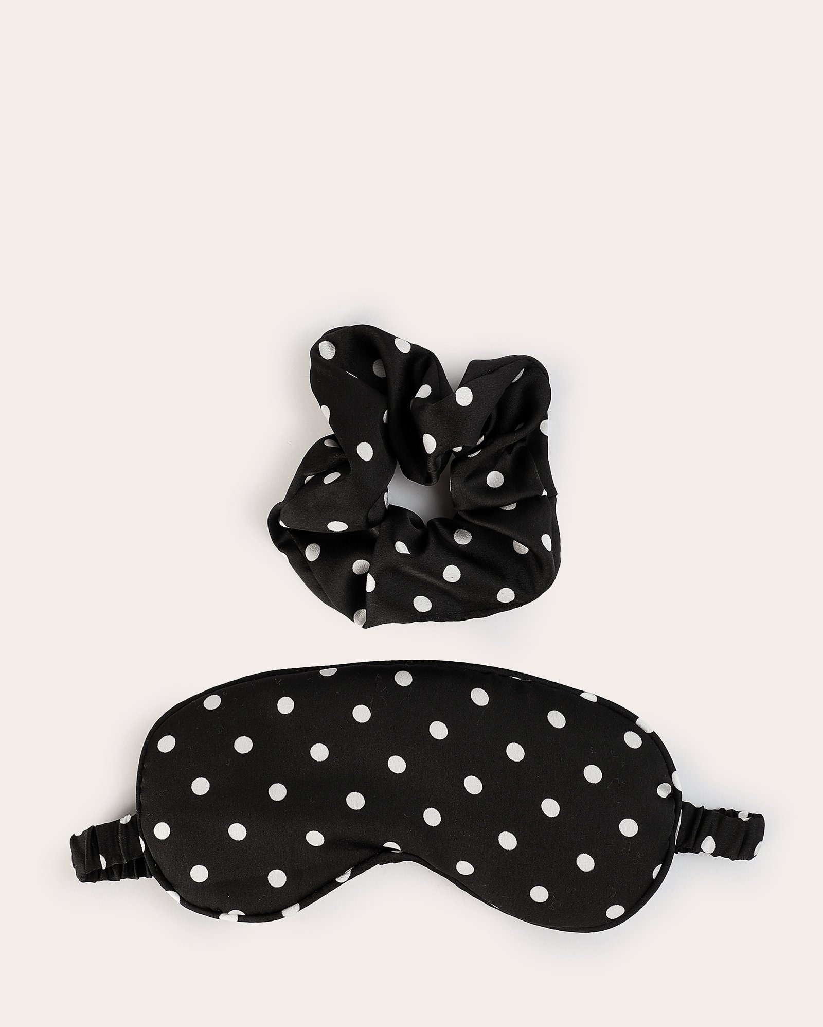 Máscara de dormir e scrunchie poá - multicor