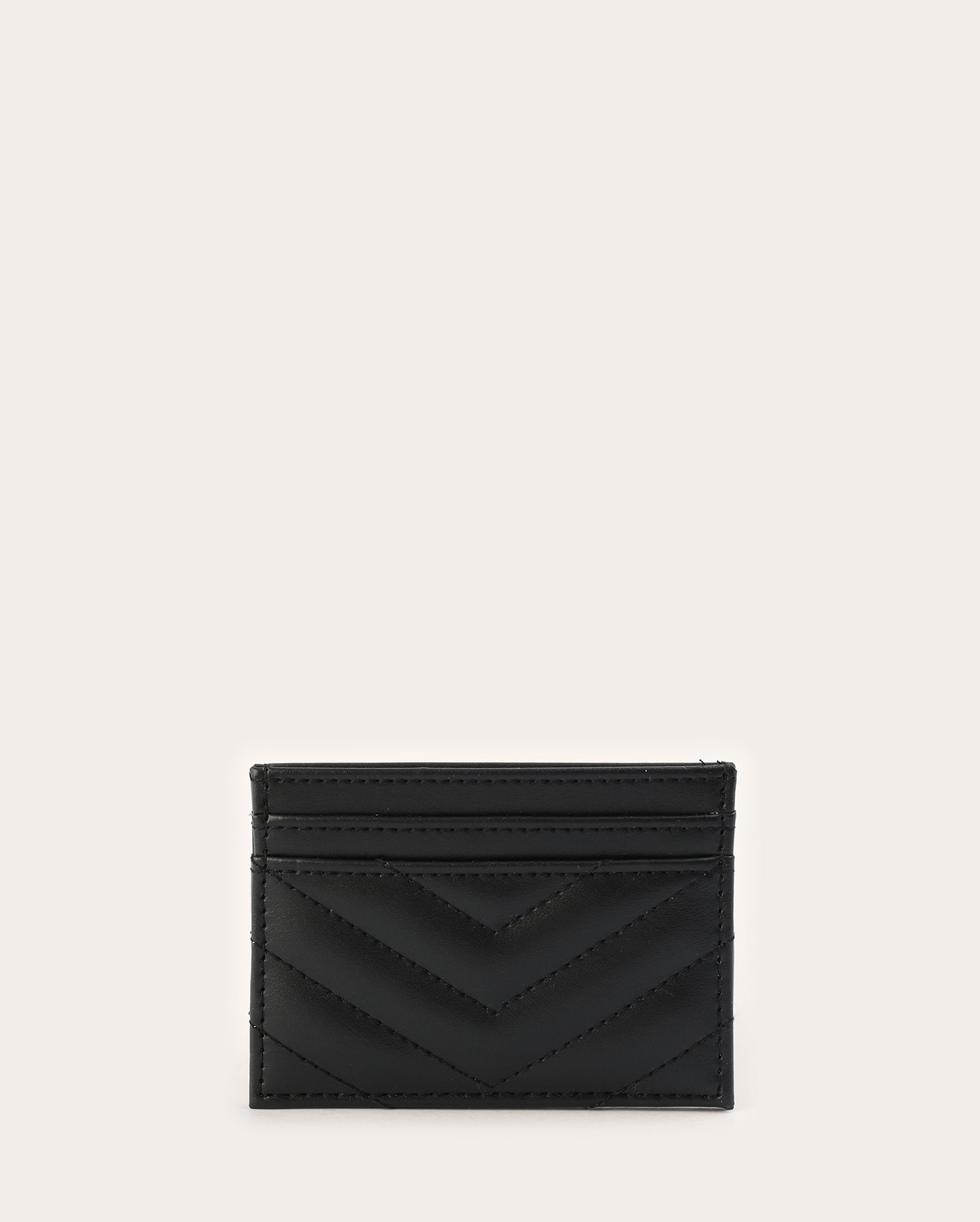 Porta-cartão feminino com matelassê - Preto