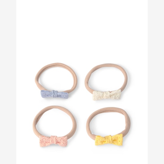 Kit elástico de cabelo bebê 4 peças laço - multicor | Carter's