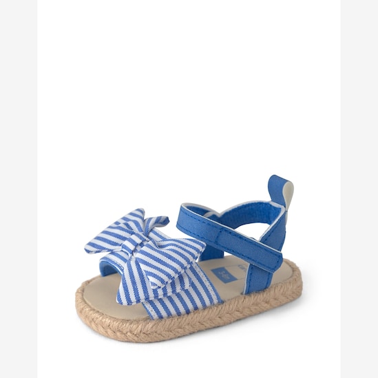 Sandália bebê laço listrado - azul | Carter's