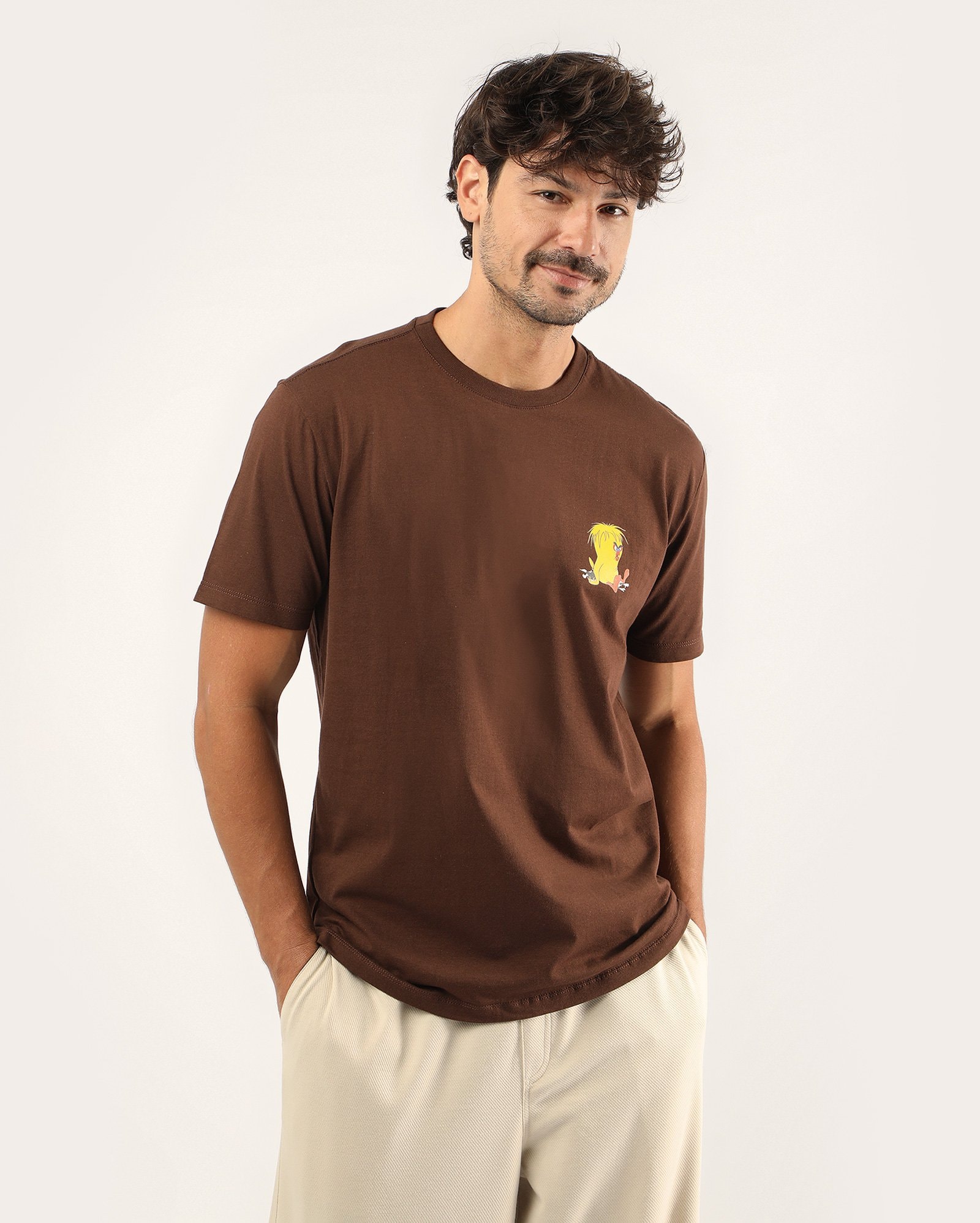 Camiseta masculina Looney Tunes - marrom | Warner Bros
