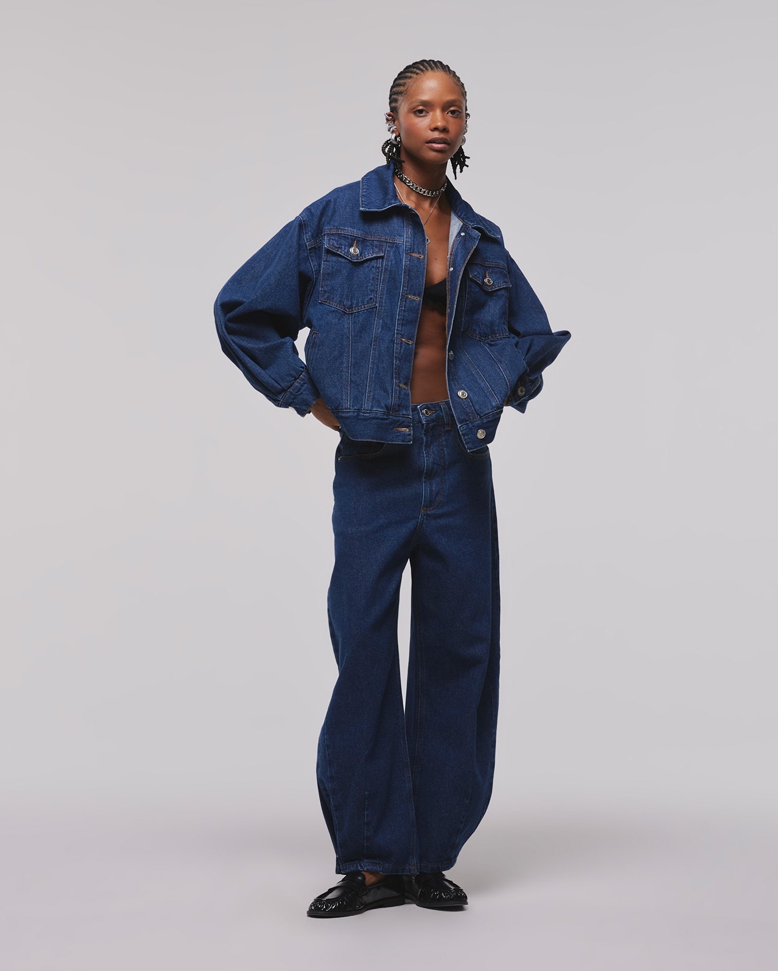Riachuelo | Jaqueta jeans feminina - denim escuro | Juliana Jabour
