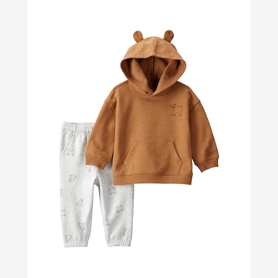 Conjunto longo bebê 2 peças urso - multicor | Carter's