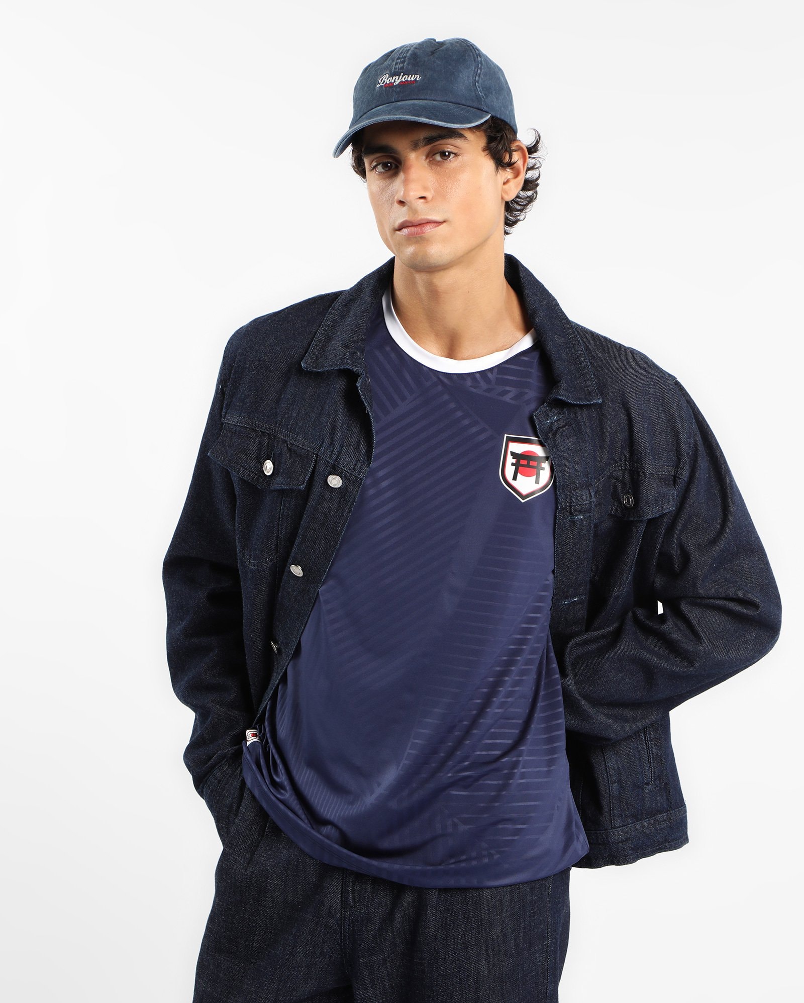 Camiseta esportiva masculina Japão - azul | Body Work