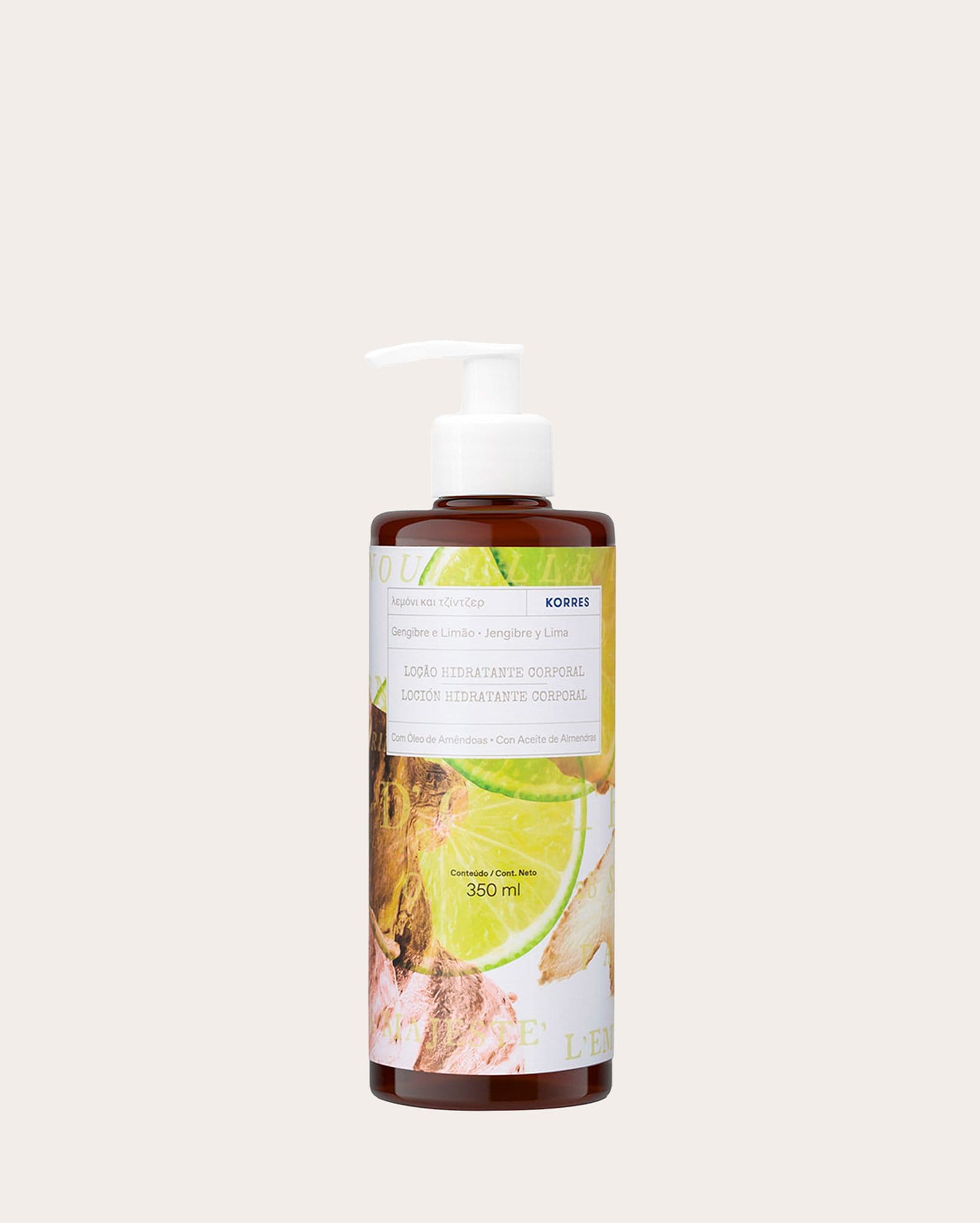 Hidratante corporal gengibre e limão 350ml | Korres