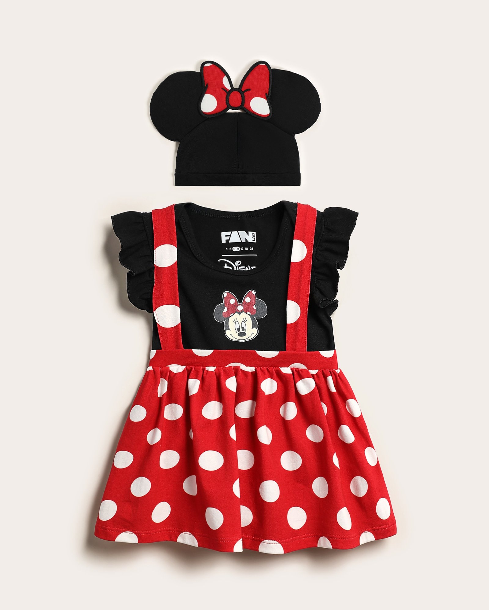 Vestido bebê Minnie com touca - multicor | FANLAB