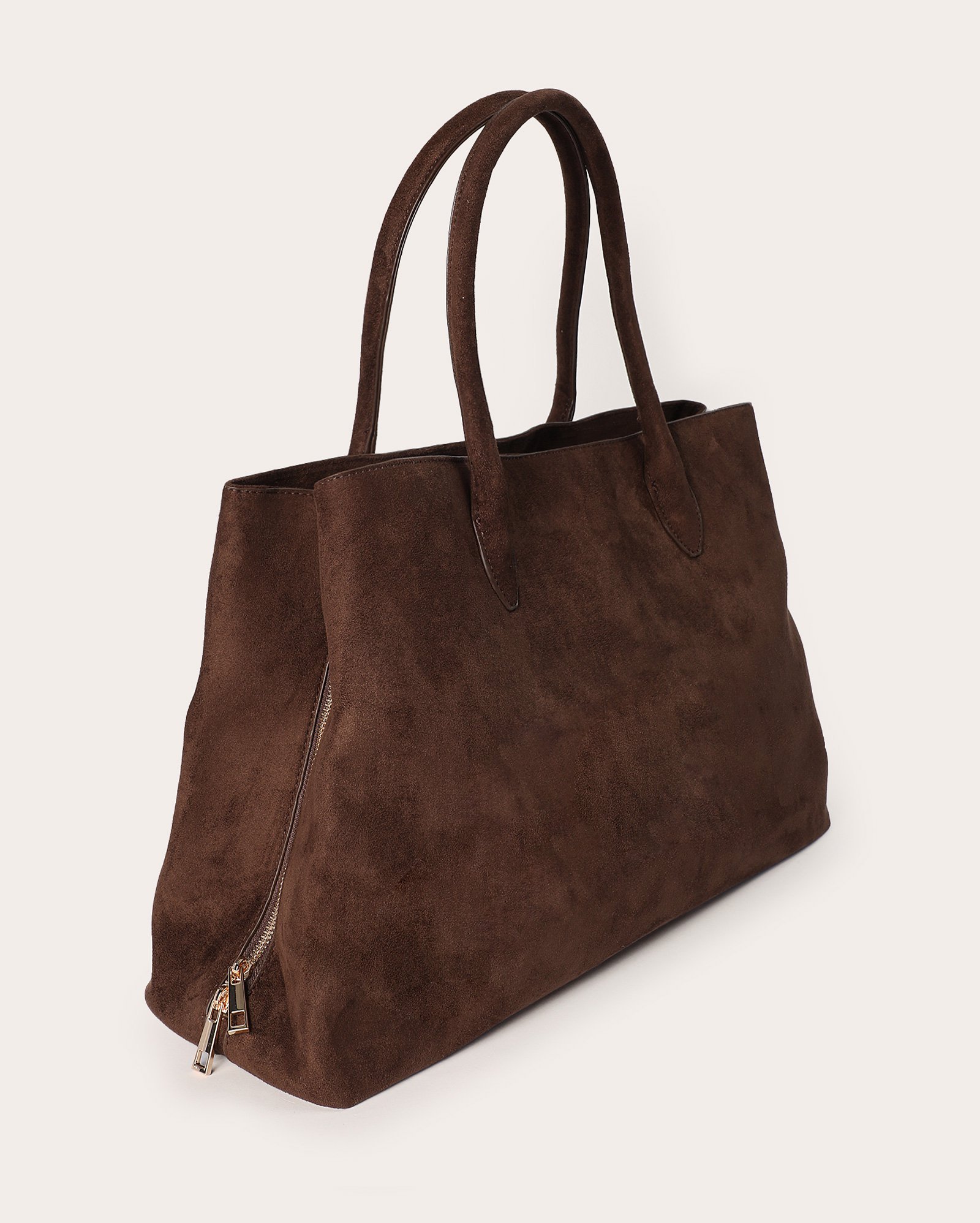 【TELA】Brown suède tote bag Riachuelo | Bolsa feminina suede tote ampla - marrom