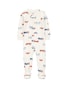 Macacão pijama infantil com pezinho carros - bege | Carter's