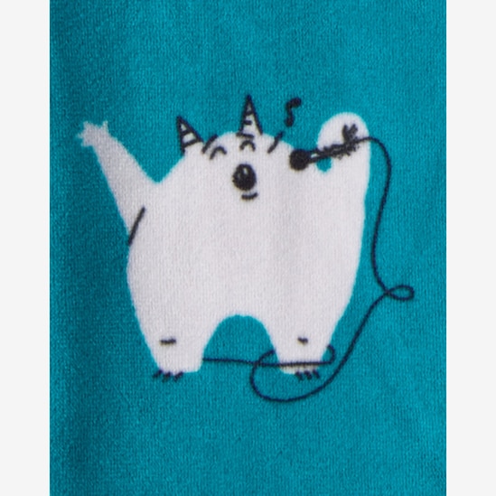 Pijama longo infantil 2 peças em plush grumpy - azul | Carter's