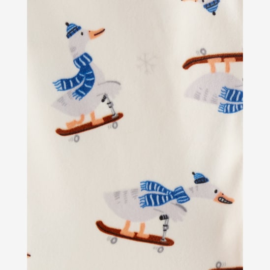 Pijama longo infantil 2 peças em plush ganso - bege | Carter's