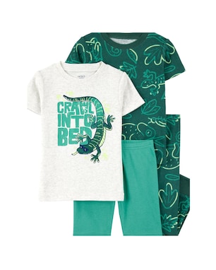 Pijama infantil 4 peças lagarto - multicor | Carter's