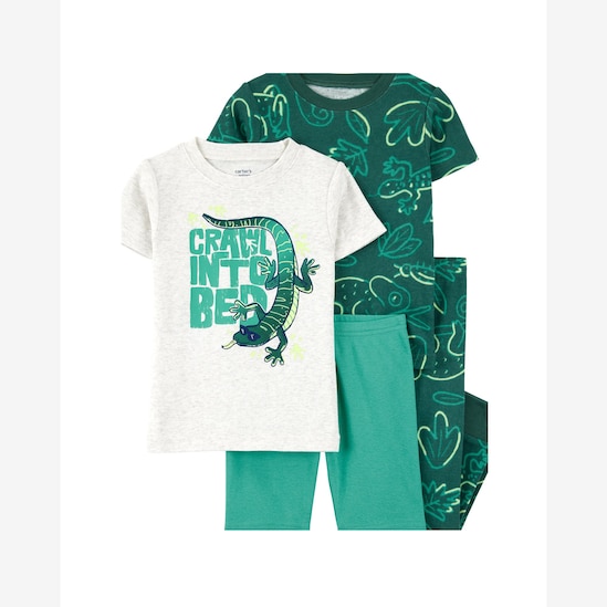 Pijama infantil 4 peças lagarto - multicor | Carter's