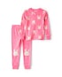 Pijama longo infantil 2 peças em plush coelho - rosa | Carter's