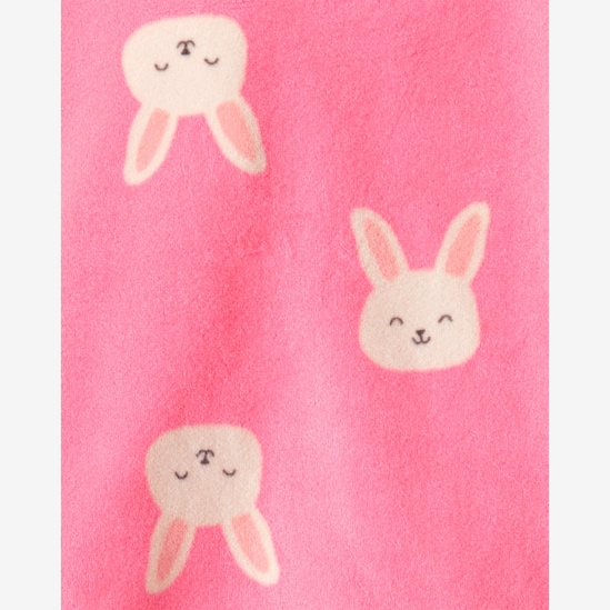 Pijama longo infantil 2 peças em plush coelho - rosa | Carter's