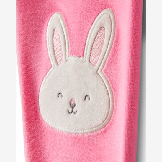 Pijama longo infantil 2 peças em plush coelho - rosa | Carter's