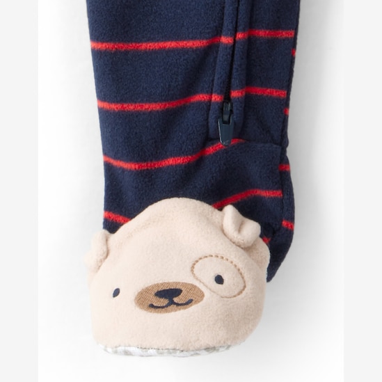 Macacão pijama bebê em fleece cachorro - azul | Carter's
