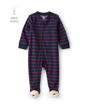 Macacão pijama bebê em fleece cachorro - azul | Carter's
