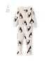 Macacão pijama infantil em fleece pinguim - bege | Carter's