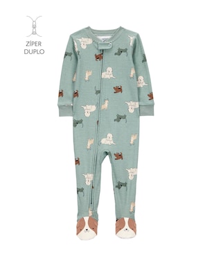 Macacão pijama bebê com pezinho bichinhos | Carter's