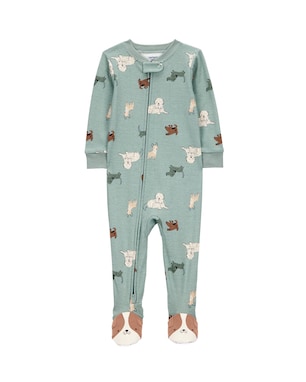 Macacão pijama bebê com pezinho cachorros - verde | Carter's