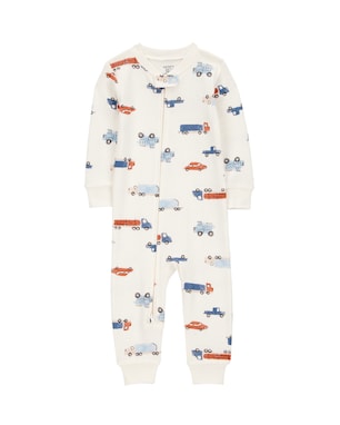 Macacão pijama bebê carros - bege | Carter's