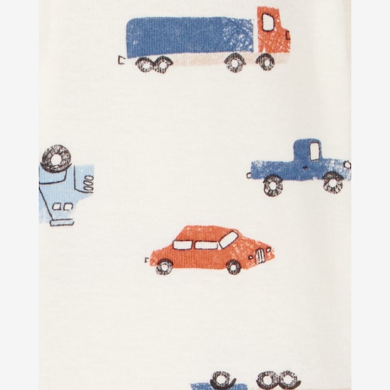 Macacão pijama bebê carros - bege | Carter's