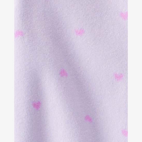 Macacão bebê em fleece coração coala - lilás | Carter's