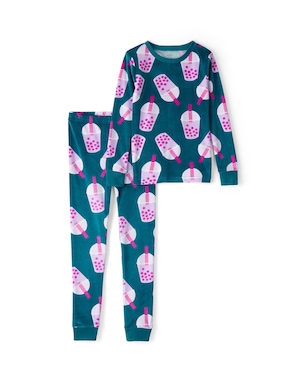 Pijama longo infantil 2 peças em plush bubble tea - verde | Carter's