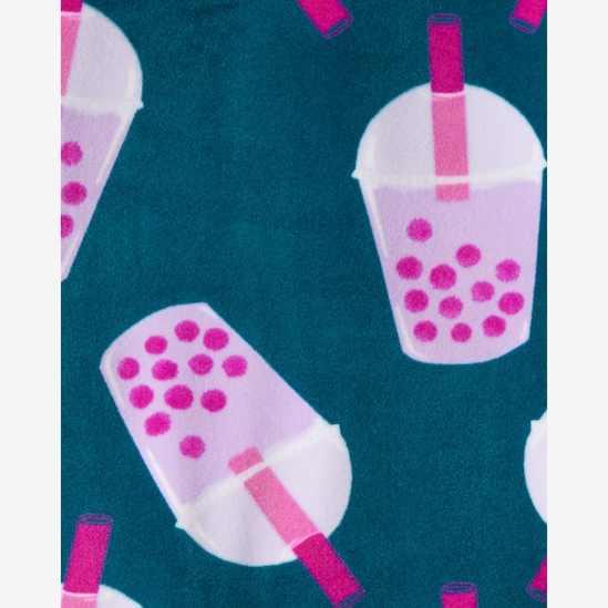 Pijama longo infantil 2 peças em plush bubble tea - verde | Carter's