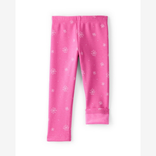 Calça legging infantil peluciada neve - rosa | Carter's