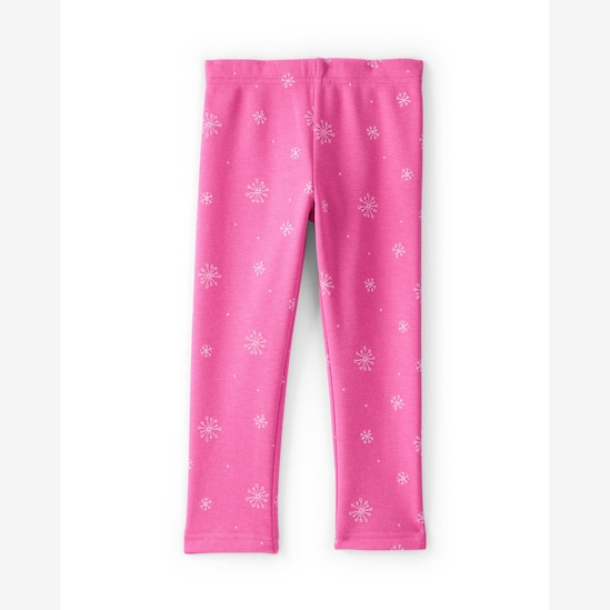 Calça legging infantil peluciada neve - rosa | Carter's