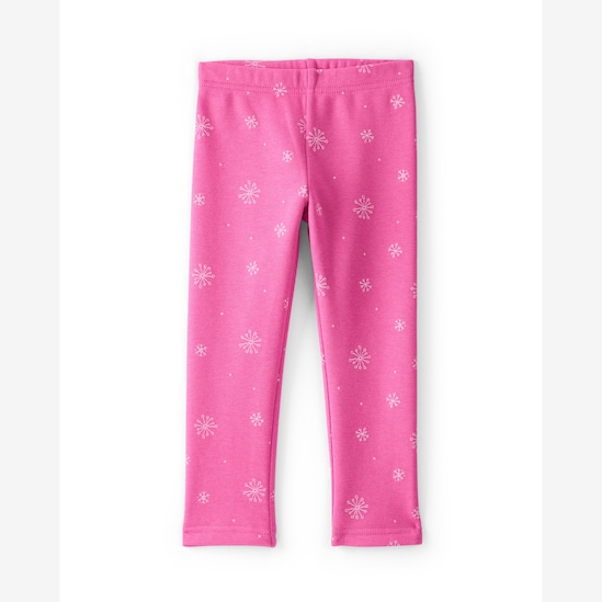 Calça legging infantil peluciada neve - rosa | Carter's