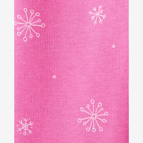 Calça legging infantil peluciada neve - rosa | Carter's