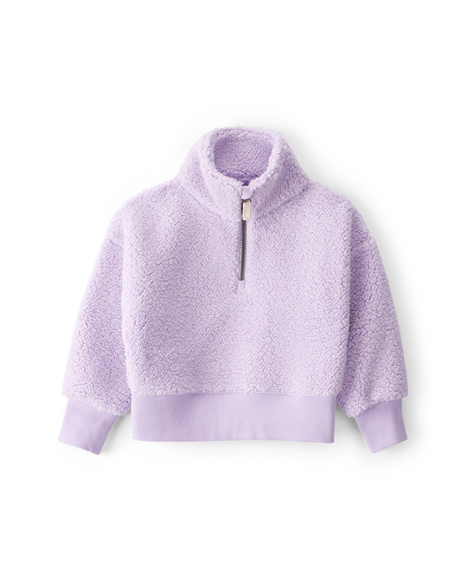 Blusa infantil em sherpa gola alta - lilás | Carter's
