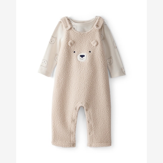 Jardineira bebê sherpa com blusa - multicor | Carter's