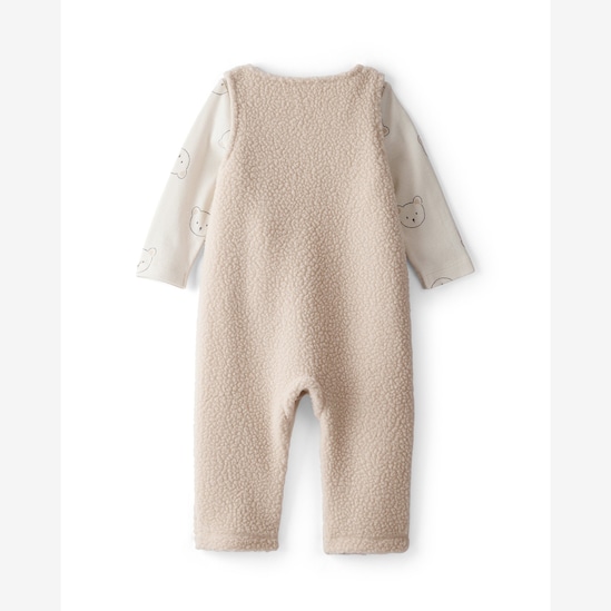 Jardineira bebê sherpa com blusa - multicor | Carter's