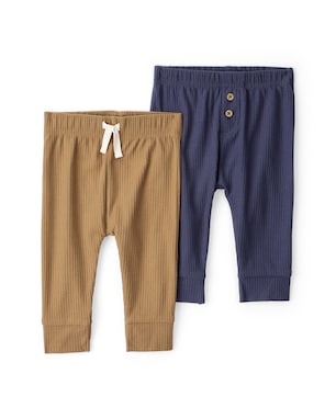Kit calça bebê 2 peças jogger canelada - multicor | Carter's