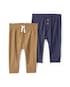 Kit calça bebê 2 peças jogger canelada - multicor | Carter's