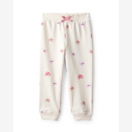 Conjunto longo infantil 2 peças corações - bege | Carter's